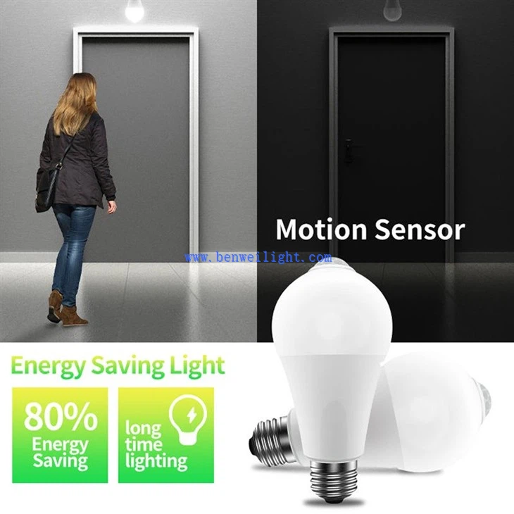 8W LED žarnica s senzorjem gibanja