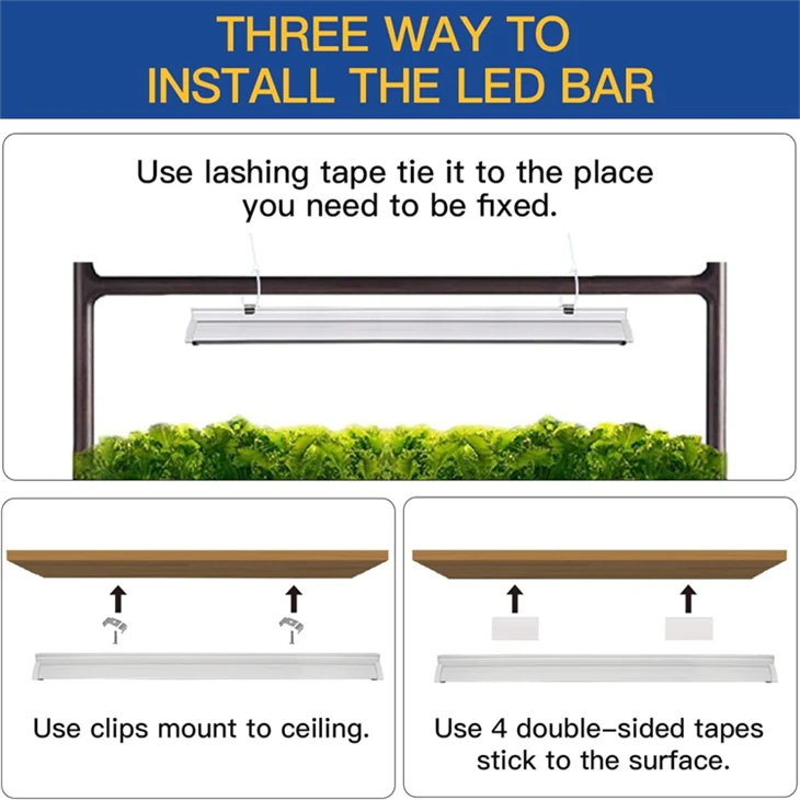 Grow Light Fixture, Bulb Type Integrated LED, 120V, Hanging Chains Mounting, 2PK suppliers