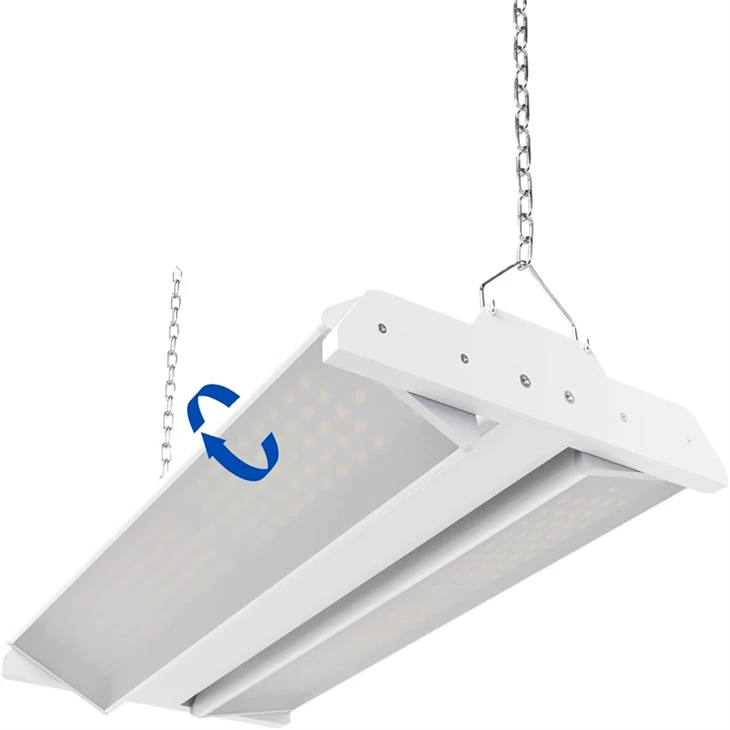 LED luč je 200W, 27000LM, 5000K, z razponom napetosti 0-10V in svetlobno močjo 135LM/W.