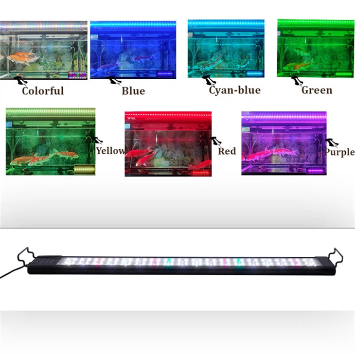 IP68 60W RGB Fish Tank Light W/ Timer & Extendable Bracket best