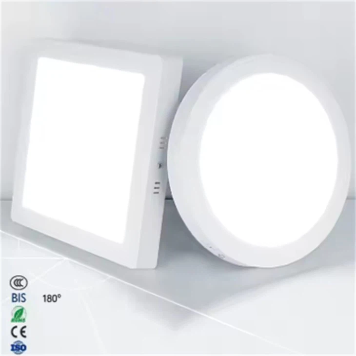 LED okrogla stropna svetilka z ravnim panelom