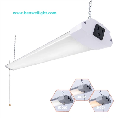 48W 4FT LED trgovinska svetilka, trojna vlečna veriga CCT