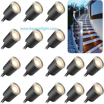 Vgradne 32 mm LED palubne luči, IP67, DC12V In-talna razsvetljava za zunanje vrtove, terase, stopnice