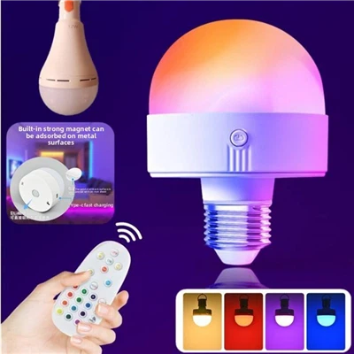 Pametna RGB LED žarnica - Moderna polnilna in zatemnjena (podstavek E26/E27)