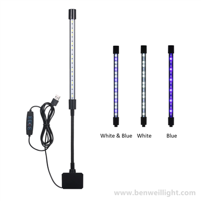 USB lučka za akvarij - 5V 7W sponka-na LED svetilka za akvarije
