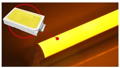 Rumena, proti-UV-odporna Led Tube Glass Notranja Led Tube Lighting T8