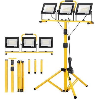 Zetunlo 21000 lumnov LED delovne luči s stojalom - 3 Naglavna prenosna delovna luč s 16FT kablom - IP66 vodotesna